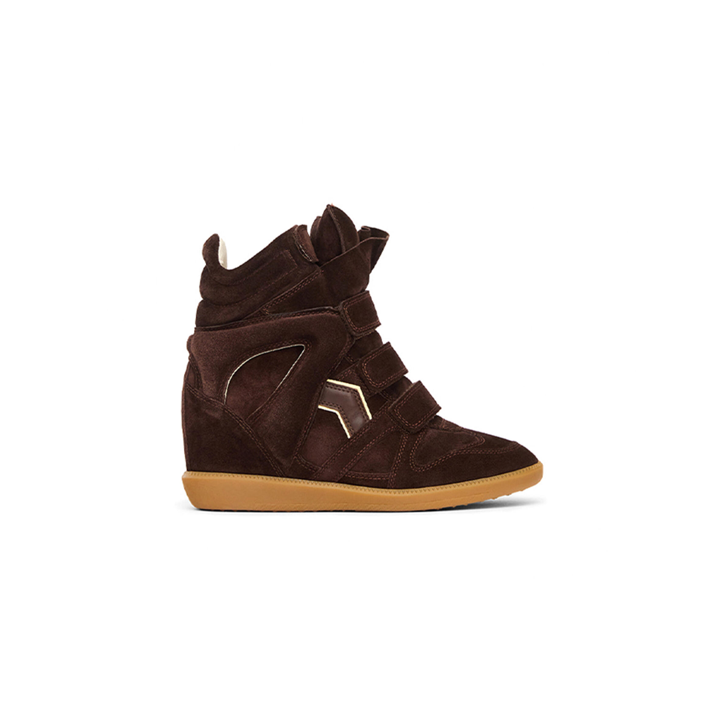 isabel M*rant bekett leather wedge sneakers bk0010fa-c1e02s